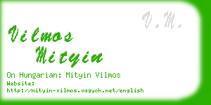 vilmos mityin business card